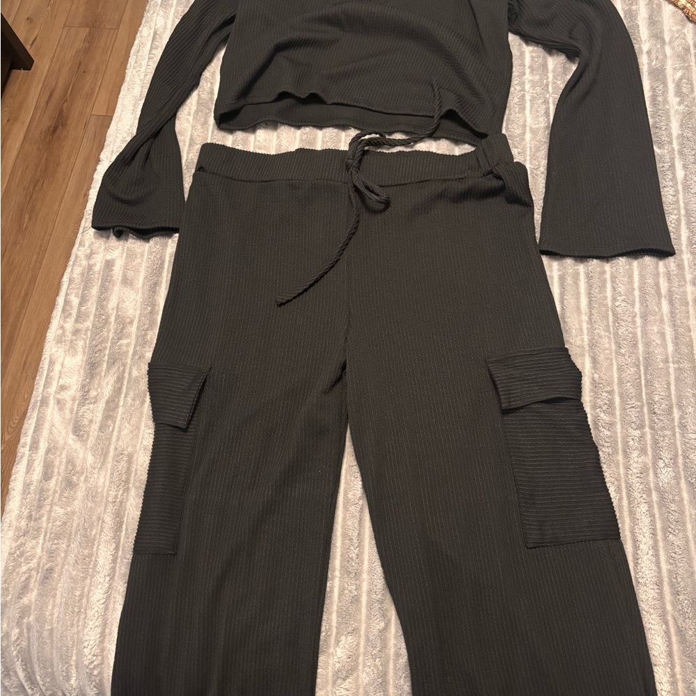 Fashion Nova Charcoal Cargo Joggers